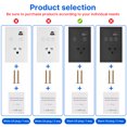 thumbnail image 4 of Mistaha Multi-functional Smart Wall Light Switch with Type-C/USB/US Plug Outlets, WiFi Control, Tempered Glass Panel, Timer, and Group Sharing - Black US Plug 1 Way, 4 of 7