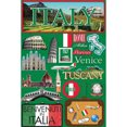 thumbnail image 1 of Jet Setters Autocollants Dimensionnels Internationaux 4.5"X6.75 Pouces Italie Jsti 059, 1 of 2
