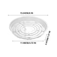 thumbnail image 2 of Plateaux Transparents pour Pots de Plantes, Lot de 5, Soucoupes Légères pour Récipient Intérieur Extérieur, Jardinage, Drainage, 2 of 6