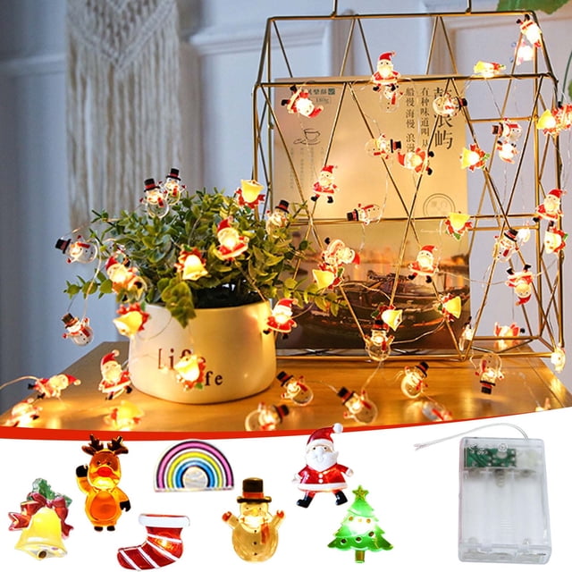 Vaidha Christmas Decoration Lights Snowman Santa Claus Decoration Light String Led Copper Wire Light String