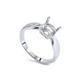 thumbnail image 2 of Bague de Fiançailles Simple pour Femme, Monture Solitaire, Or Blanc Massif 14 K, 2 of 3