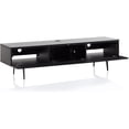 thumbnail image 2 of SONOROUS Studio ST-360 I/R Friendly Wood and Glass Modern TV Stand with Spike Metal Legs for Sizes up to 75" (Modern Design Cabinet For Your Audio/Video Components and Consoles) - BLACK, 2 of 5