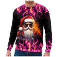 thumbnail image 2 of Ediodpoh T-Shirt de Sport à Col Rond pour Homme d'Hiver de Noël à Manches Courtes, Décontracté pour les Fêtes, T-Shirt de Sport à Col Rond pour Homme, Chandail pour Homme Noir_001 m, 2 of 4