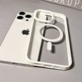 thumbnail image 4 of Magnetic Clear Phone Case, Shockproof Silicone Phone Case (Black,iPhone 16 Pro), 4 of 10