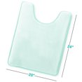 thumbnail image 3 of 1 Contour Clara Clark Bath Mat Bathroom Rug - Absorbent Memory Foam Bath Rugs - Non-Slip, Thick, Cozy Velvet Feel Microfiber Bathrug, Plush Shower, Toilet- Floor Bathmats Carpet - Aqua - 24"x19", 3 of 6