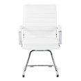 thumbnail image 3 of Office Star Guest Faux Leather Chair in White with Chrome Base, 3 of 5