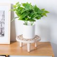 thumbnail image 3 of Wooden Plant Stand Potted Plants Riser Plant Shelf Balcony Potted Plant Holder, 3 of 9