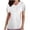 White, variant on TIMIFIS Orange Work Scrub Shirts for Women Regular Nursing Uniform Tops Summer Short Sleeve V Neck Solid Tops Medicals Scrub Stretch Work Tops with Pockets - Spring/Summer