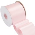 thumbnail image 1 of Joycrosso Lt. Pink Ribbon 4 Inch Wide Thick Fabric Ribbon, 50 Yards Double Faced Satin for Chair Sash Bows Making Bouquet Sewing Christmas Decoration, 1 of 7