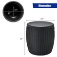 thumbnail image 4 of Costway 9.5 Gallon 4-in-1 Patio Rattan Cool Bar Cocktail Table Side Table Black, 4 of 9