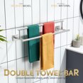 thumbnail image 2 of KOKOSIRI Bath Towel Holders Brushed Nickel Bathroom Rack 24-Inch Double Towel Bars Rails for Garage Kitchen Stainless Steel B5009BR-L24, 2 of 7