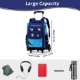 thumbnail image 3 of ZXNWN Sac à Dos à Roulettes Enfants Sac à Dos à Roulettes avec Roues Bagage de Voyage Sac à Livres à Roulettes Relevable, 3 of 7