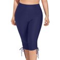 thumbnail image 3 of LEEy-world Short de Bain Femme Taille Haute Essentiels Bas de Bikini Classique pour Femme Bleu Foncé,m, 3 of 5