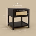 thumbnail image 3 of HOMCOM Narrow Nightstand, Bedside Table with Drawer and Storage, 3 of 10