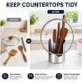 thumbnail image 4 of Multi-Functional Kitchen Utensil Holder, Stainless Steel Countertop Organizer for Spoons, Spatulas, Pot Lids, Cutting Boards and Cooking Tools，1PCS, 4 of 7