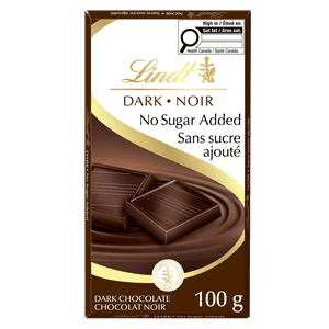 Lindt No Sugar Ajouté la barre de chocolat noir, 100 Grams