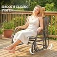 thumbnail image 4 of Outsunny Patio Glider, Metal Frame Outdoor Glider Chair, Light Mixed Brown, 4 of 10