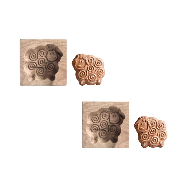 Oleegame 2PC Cookie Mold DIY Baking Moulds Wooden Cookie Cookie Moulds Embossing Craft Decorative Baking Tools For Christmas Thanksgiving Christmas Kitchen