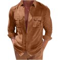 thumbnail image 1 of RKSTN Cardigan pour Homme Décontracté Mode Col Rabattu Chandail Uni Manches Longues Hauts en Coton Décontractés Stylés pour l'Automne, 1 of 9