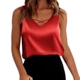 thumbnail image 1 of LOVZFMLL Camisoles pour Femmes à Paillettes Amples Polluer Unies à Col Rond Blouse Chemise Hauts, 1 of 5