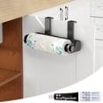 thumbnail image 1 of Amzcrzy Cling Film Rack Wall Mounted Kitchen Paper Towel and Cling Film Dispenser with No Drill Installation Multi Function Rack for Cloth Storage and Roll Paper Organizer 12Ml Glue, 1 of 8