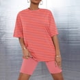 thumbnail image 1 of Ensemble de Pyjama pour Femmes, Haut à Manches Courtes en Laitue Unie avec Short, Ensemble de Pyjama, Cadeaux pour Femmes, m, 1 of 5