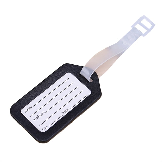 Harpily Business Card Holder 1Packs Luggage Tag Anti Loss Suitcase Tag Suitcase Boarding Pass Check Tag Tag Luggage Tag Tag One Size Black