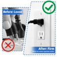 thumbnail image 3 of 20 Pcs 2 Prong Loose Outlet Plug Fix, Plastic Socket Outlet Tightener Insert Snug Plugs for Loose Outlets Ensure Secure Connection for Power Plug Compatible with Most Losing Outlets and Socket, 3 of 7