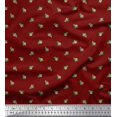 thumbnail image 1 of Soimoi Poly Georgette Fabric Leaves & Buds Floral Fabric Prints By Yard 52 Inch Wide, 1 of 3