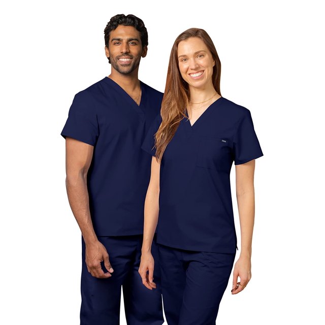 Adar Universal Unisex Scrubs - V Neck Tunic Scrub Top