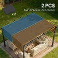 thumbnail image 4 of Outsunny 2 Pcs 16 x 4ft Pergola Shade, UV Protection Pergola Canopy, Black, 4 of 10