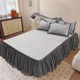 thumbnail image 4 of Defend Slip Mattress Cover Mesh Bed Skirt Protector With Dusts Barrier Suitable For Home Decoration 59x79in, 4 of 6