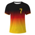 thumbnail image 4 of LUOGENLI T-shirts pour Homme pour Hommes Masculin Allemagne Athlète Numéro Imprimé Manche Courte Col Rond T-Shirt Floral Mode Chandail de Base Hauts T-shirts pour Hommes T-shirts Graphiques TTG Grand Fête de la Saint-Patrick Kaki TTTG, 4 of 4