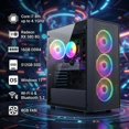 thumbnail image 2 of STGAubron Gaming PC Desktop Computer, Intel Core i7 8th Gen up to 4.1G, Radeon RX 580 8G, 16G DDR4, 512G SSD, WiFi 6, BT 5.2, RGB Fan x4, Windows 11 Home, 2 of 5
