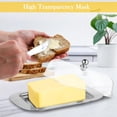 thumbnail image 3 of TIELUTT Plat à Beurre en Acier Inoxydable avec Couvercle et Poignée Récipient à Laitue en Acier Inoxydable Récipient à Lunch pour Enfants avec Couvercles pour Organiser Récipient à Fromage pour Réfrigérateur Bol Organisateur pour Armoires de Cuisine, 3 of 7