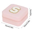 thumbnail image 3 of TopLLC Storage Bins 26 Letters Earring Jewelry Display Storage Box Case Organizer Flannel Tray Holder Gift Storage Bags, 3 of 3