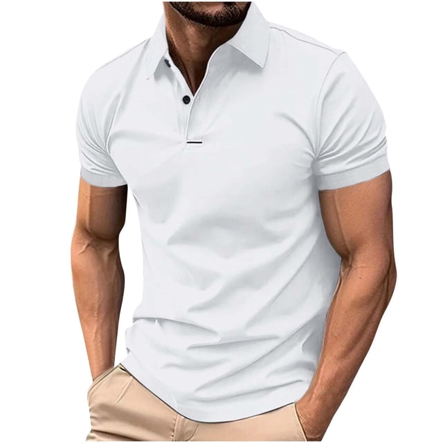 asjyhkr Golf Shirts for Men Quick drying Performance Short Sleeve Moisture-Wicking Workout Collared Shirts