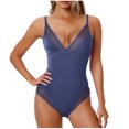 thumbnail image 1 of Diufon Women's Bikini Swimsuit Backless Deep V Neck Ruched Slim Swimwear Summer Beach Bathing Suits with Pads, 1 of 4