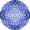 thumbnail image 1 of Ahgly Company Machine Washable Indoor Round Transitional Day Sky Blue Area Rugs, 8' Round, 1 of 7
