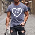 thumbnail image 2 of FAIWAD Men Summer Tops Short Sleeve Round Neck Printed T-Shirts Slim Stretch Workout Tops, 2 of 5