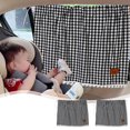 thumbnail image 2 of D-76 Black Car Sunshade Rear Window Universal Suction Cup Shades For Sun Protection Pair Of Window Side Curtains Easy Install Light Blocking For Vehicles 39 X 59 Inches, 2 of 6