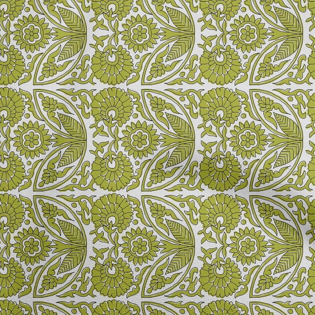 oneOone Cotton Poplin Light Green Fabric Block Sewing Craft Projects Fabric Prints By Yard 56 Inch Wide