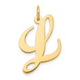 thumbnail image 1 of Diamond2Deal 14K Pendentif Initiale Lettre L en Or Jaune Grand Script pour Femmes, 1 of 5