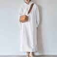 thumbnail image 2 of cfhntfmh Robes Grande Taille pour Femmes à Manches Longues Chandails à Capuchon Doux Robe Chandail Chaude en Molleton Fluide Longue Robe Maxi, 2 of 7