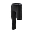 thumbnail image 1 of One Leg Compression Tights Full Length for Basketball Single Leg Long Pants Sports Base Layer Leggings Black L, 1 of 9