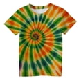 thumbnail image 2 of Hauts et T-Shirts pour Filles - T-Shirt Graphique à Manches Courtes Imprimé Tourbillon Col Rond Décontracté Confortable pour Usage Quotidien pour Tout-Petits et Enfants 2-13 Ans, 2 of 4