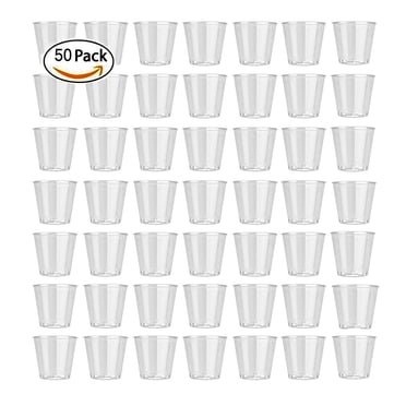 TIMIFIS Cups Home Clear Plastic Disposable Party Shot Glasses Jelly Cups Tumblers Birthday