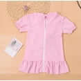 thumbnail image 2 of Birdeem Girls Swim Cover Up Kids Swimsuit Coverup Zip-Up Beach Bathing Suit Robe, 2 of 9