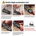 thumbnail image 3 of Combination Code Lock Security Password Lock for Luggage Cabinets 4 Dial Digit Code Lockers, 3 of 7