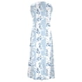 thumbnail image 4 of Tenue Deux Pièces pour Femme Robe Longue Sans Manches à Imprimé Floral avec Cardigan Ample Décontractée à Col Ras du Cou Robe Maxi Fluide, 4 of 8